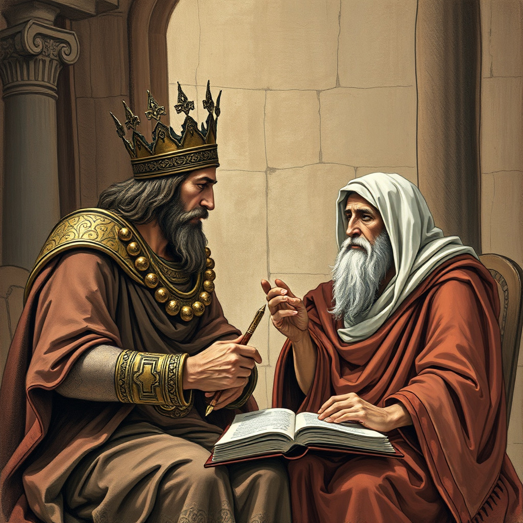 המלך תלמי מכריח חכם יהודי לתרגם את התורה שבכתב